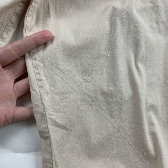 Johnny Was Tan Lightweight Poplin Wide Leg Cargo Pant 6 - Picture 8 of 9